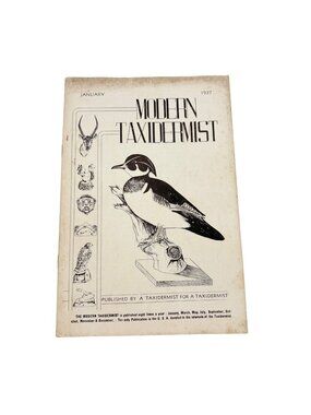 1937 Modern Taxidermist Magazine Vol 3 No 17 Taxidermy Hunting Guide Ads Booklet